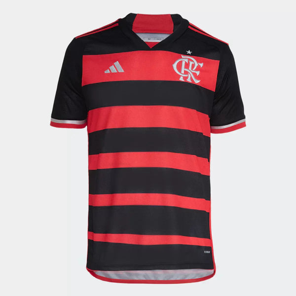 Camisa Flamengo I 24/25 s/n° Torcedor Masculina - Vermelho+Preto