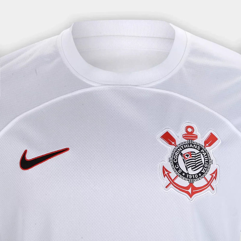 Camisa Corinthians I 23/24 s/n° Torcedor Masculina - Branco